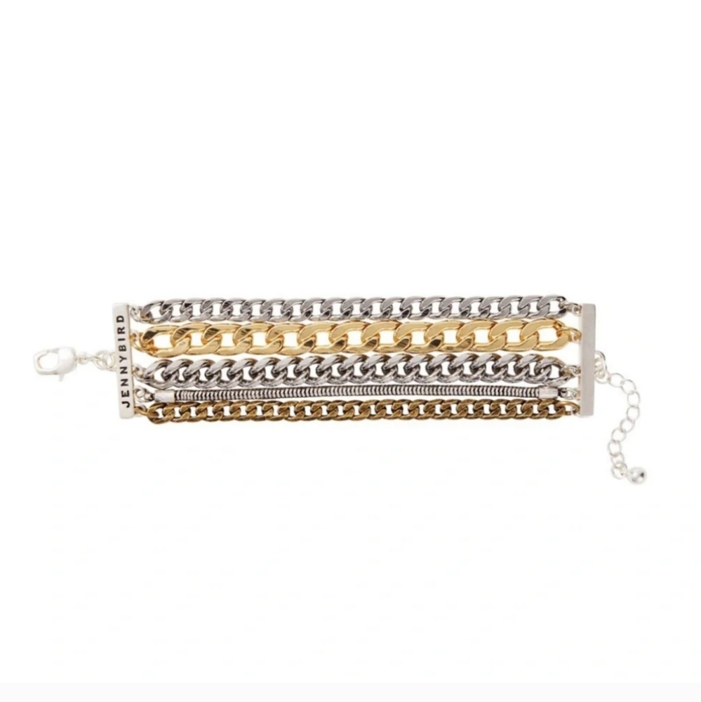 Jenny Bird Silver and Gold Chain Bracelet - Picture 7 of 7